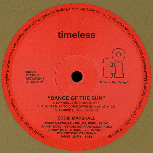 Eddie Marshall (2) : Dance Of The Sun (LP, Album, Ltd, Num, RE, RM, Gol)
