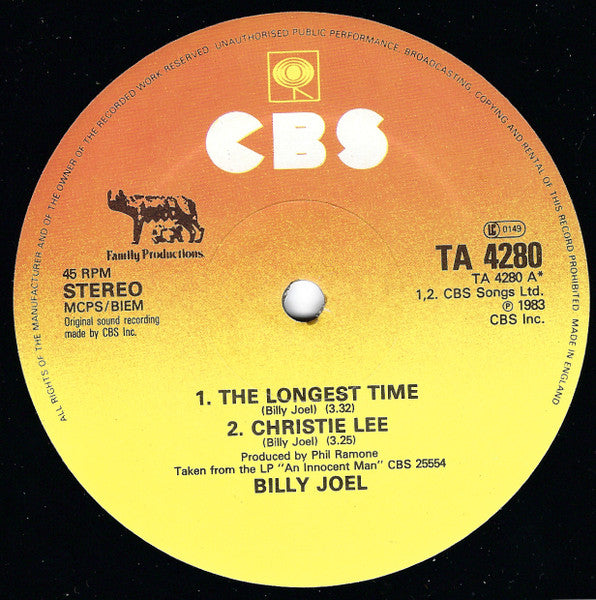 Billy Joel : The Longest Time (12")