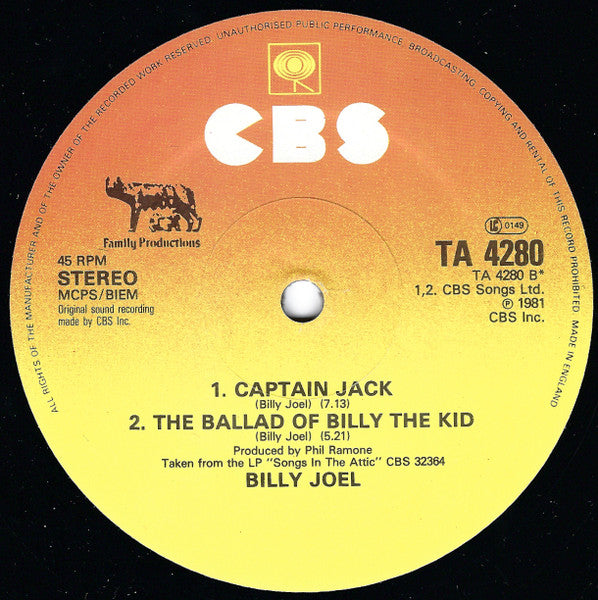 Billy Joel : The Longest Time (12")