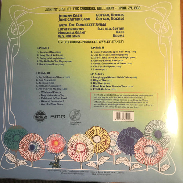 Johnny Cash : At The Carousel Ballroom - April 24, 1968 (2xLP, Album)