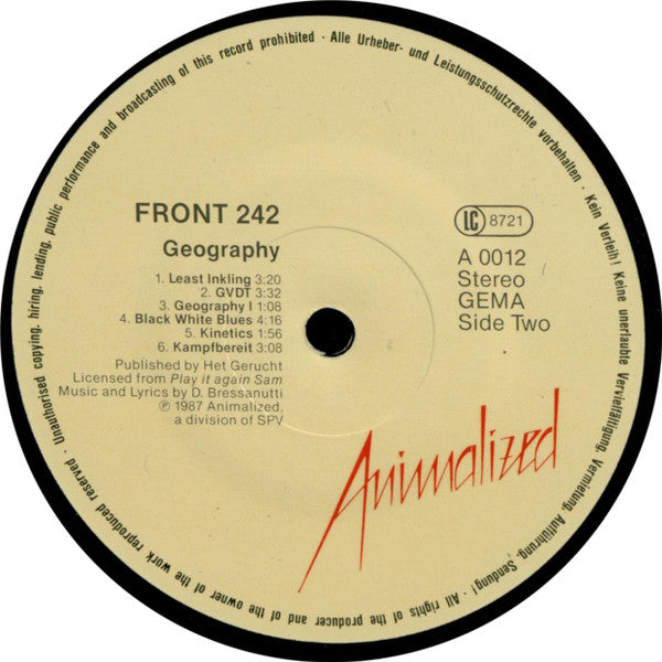 Front 242 : Geography (LP, Album, RE)