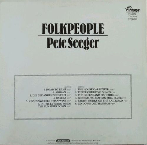 Pete Seeger : Folkpeople (LP, Album, RE)
