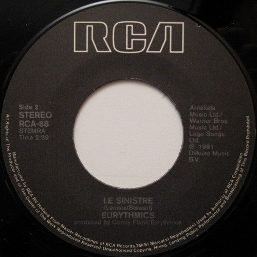 Eurythmics : Never Gonna Cry Again (7", Single)