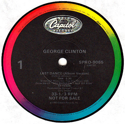 George Clinton : Last Dance (12", Single, Promo)