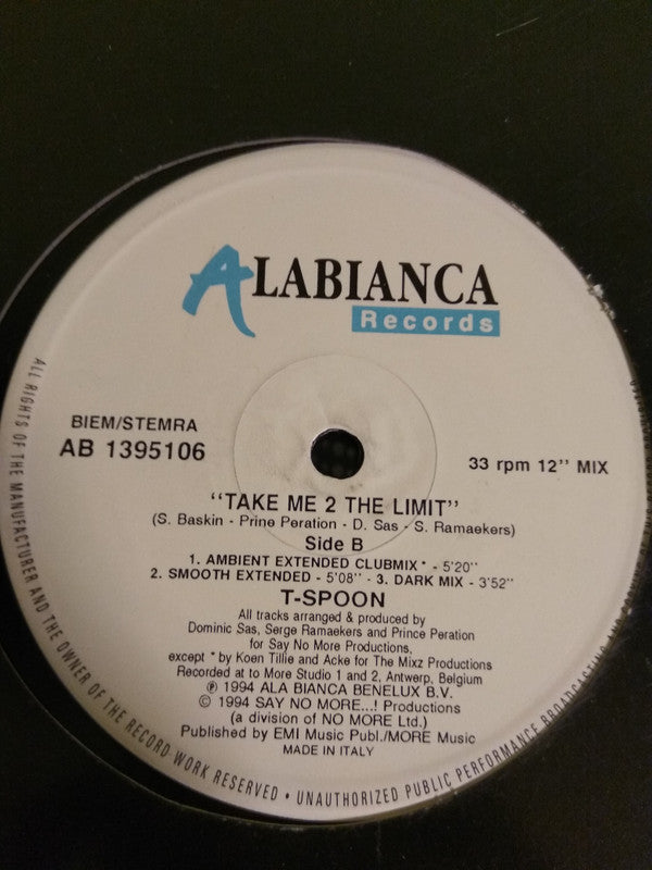 T-Spoon : Take Me 2 The Limit (12")
