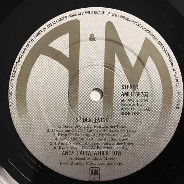 Andy Fairweather-Low : Spider Jiving (LP, Album)