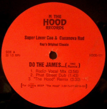 Super Lover Cee & Casanova Rud / Ultramagnetic MC's : Do The James...(1992 Remix) / Ego Tripping \ MC's Ultra...(1992 Remix) (12", Unofficial)