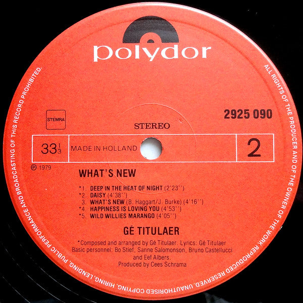 Gé Titulaer : What's New (LP, Album)