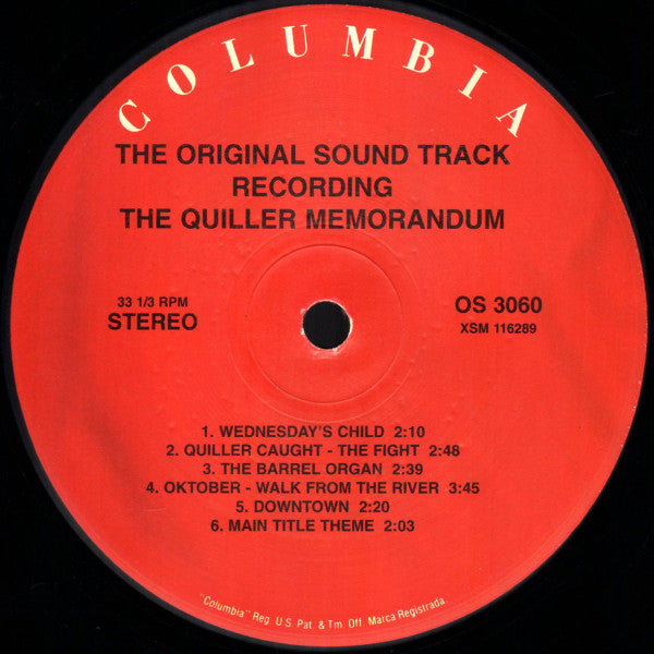 John Barry : The Quiller Memorandum (Original Sound Track Recording) (LP, Album, RE)