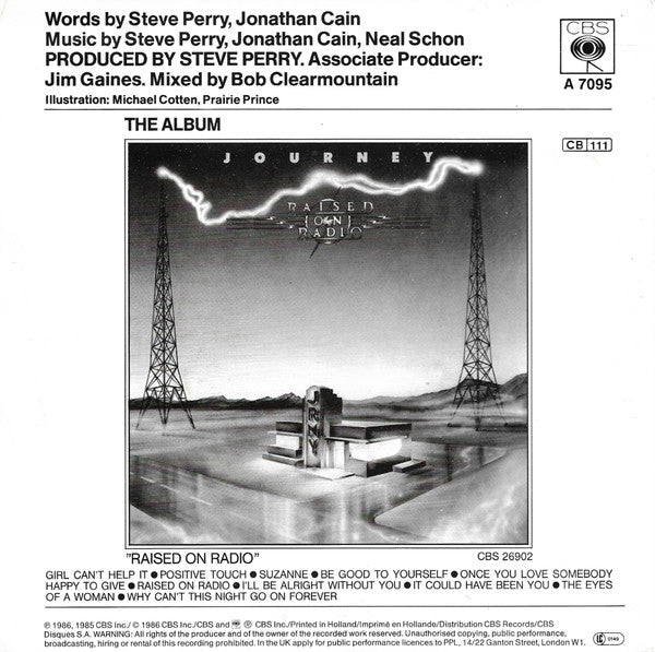 Journey : Be Good To Yourself (7", Single)