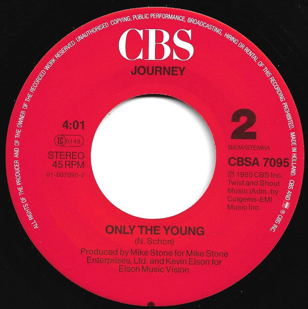 Journey : Be Good To Yourself (7", Single)