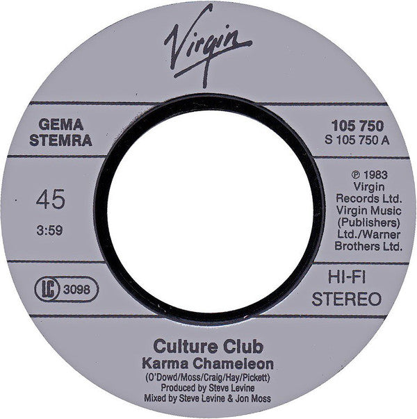 Culture Club : Karma Chameleon (7", Single)