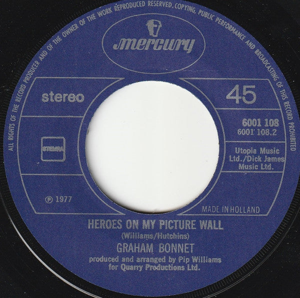 Graham Bonnet : It's All Over Now Baby Blue (7", Single)