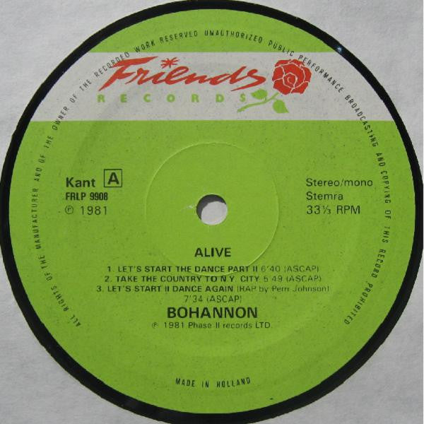 Hamilton Bohannon : Alive (LP, Album)
