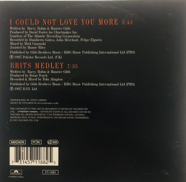 Bee Gees : I Could Not Love You More (CD, Single, Car)