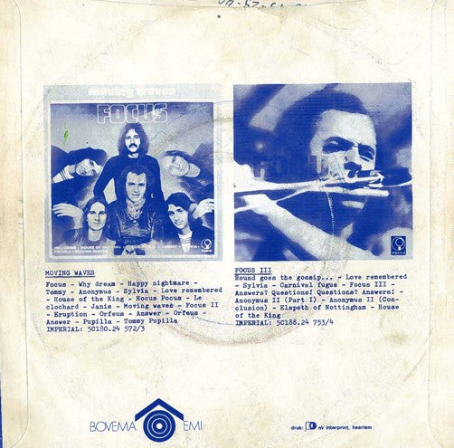 Focus (2) : Hocus Pocus / Sylvia (7", Single)