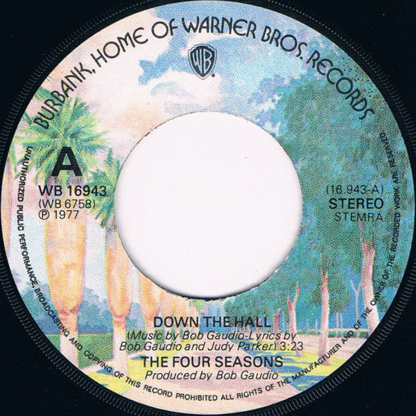 The Four Seasons : Down The Hall (7", Single)