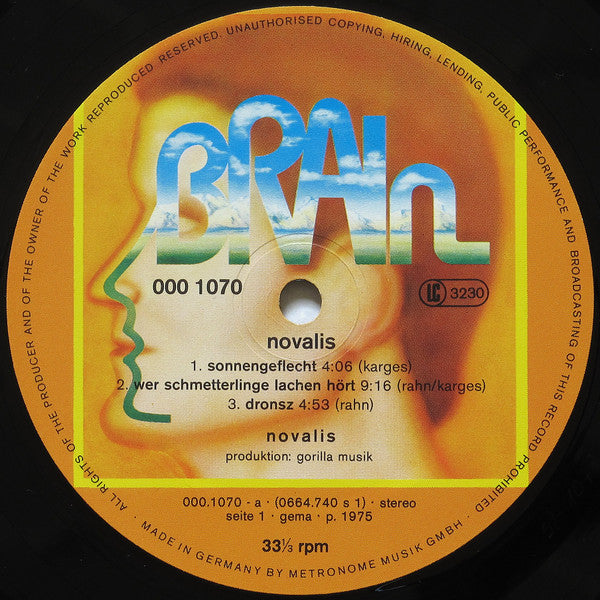 Novalis (3) : Novalis (LP, Album, RE)