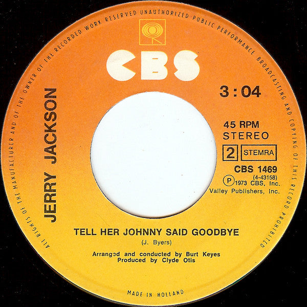 Jerry Jackson : Shrimp Boats / Always / Tell Her Johnny Said Goodbye (7", Maxi)