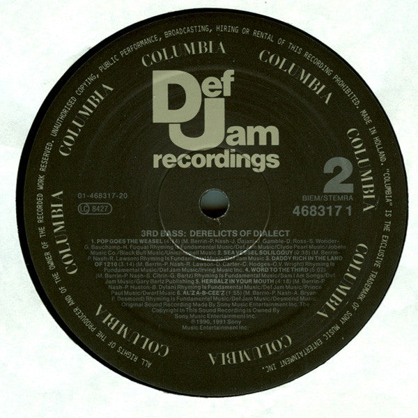 3rd Bass : Derelicts Of Dialect (2xLP, Album)