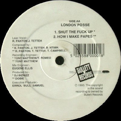 London Posse : How's Life In London / Shut The Fuck Up (12")