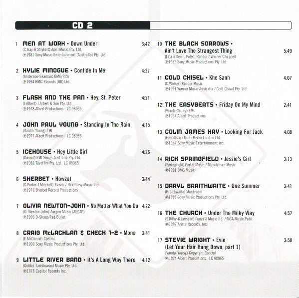 Various : Down Under The Best Australian Rock (2xCD, Comp)