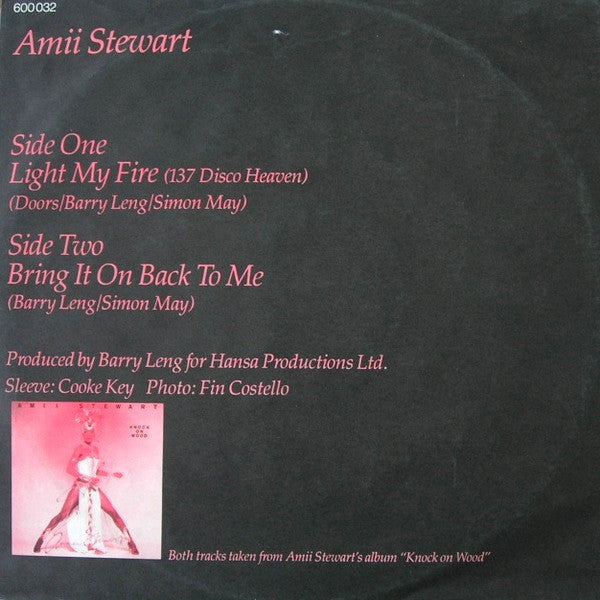 Amii Stewart : Light My Fire (12", Ltd, Bur)