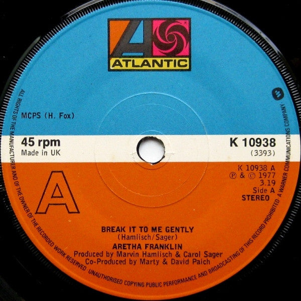 Aretha Franklin : Break It To Me Gently (7")