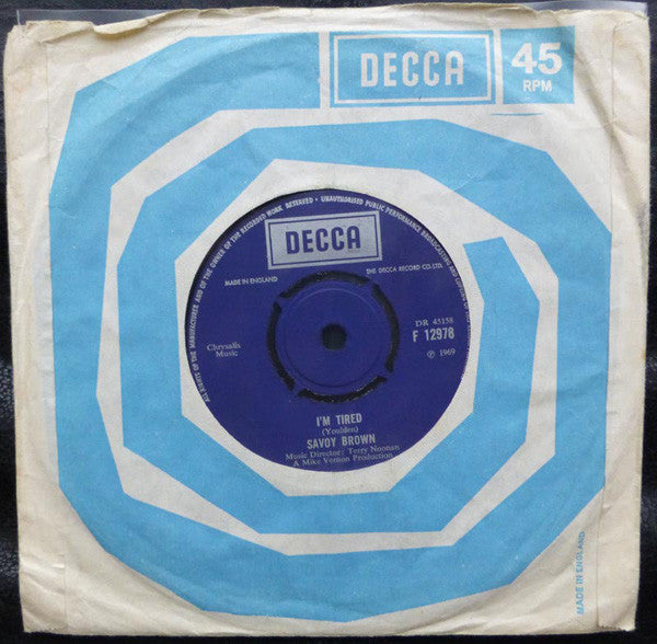 Savoy Brown : I'm Tired  (7", Single)