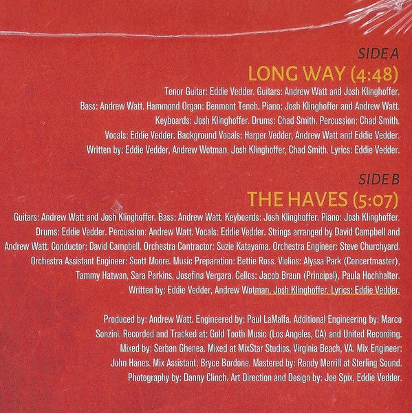 Eddie Vedder : Long Way (7", Single)