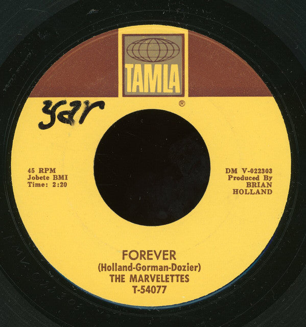 The Marvelettes : Forever / Locking Up My Heart (7", Single, RE)