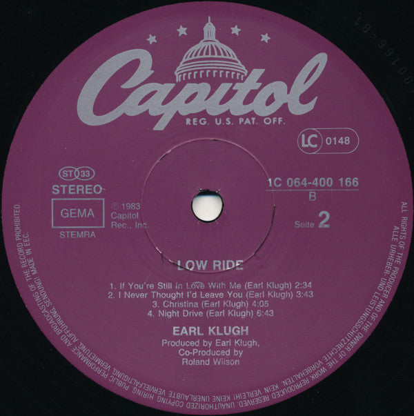 Earl Klugh : Low Ride (LP, Album)