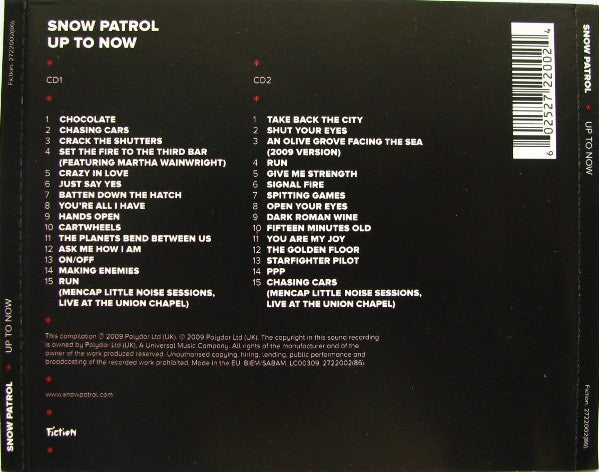 Snow Patrol : Up To Now (2xCD, Comp)
