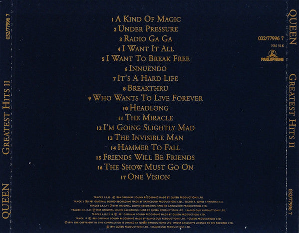 Queen : Greatest Hits II (CD, Comp, Club)