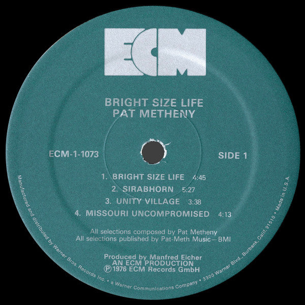 Pat Metheny : Bright Size Life (LP, Album, RE, Wak)