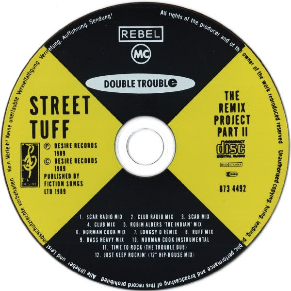 Rebel MC & Double Trouble : Street Tuff (The Remix Project Part II) (CD, Maxi, Jew)