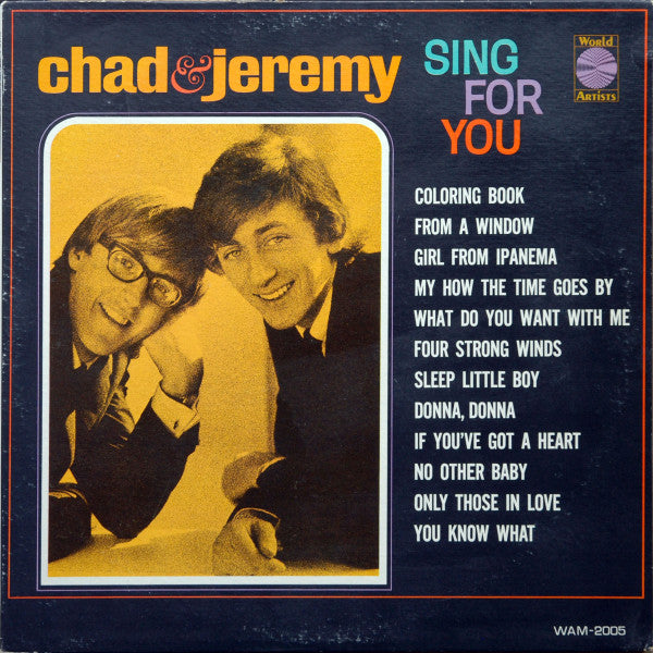 Chad & Jeremy : Sing For You (LP, Album, Mono, Mon)