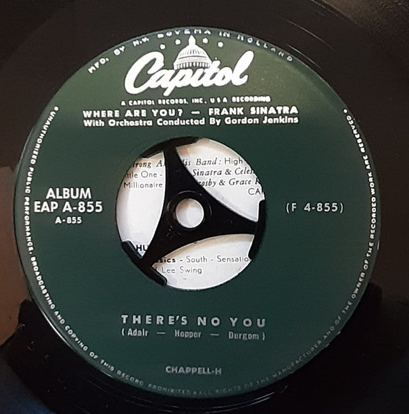 Frank Sinatra With Gordon Jenkins And His Orchestra : Where Are You? Part 1 (7")