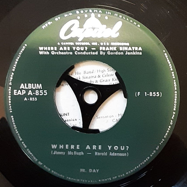 Frank Sinatra With Gordon Jenkins And His Orchestra : Where Are You? Part 1 (7")