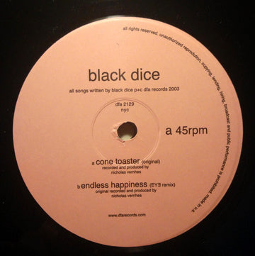 Black Dice : Cone Toaster (12")