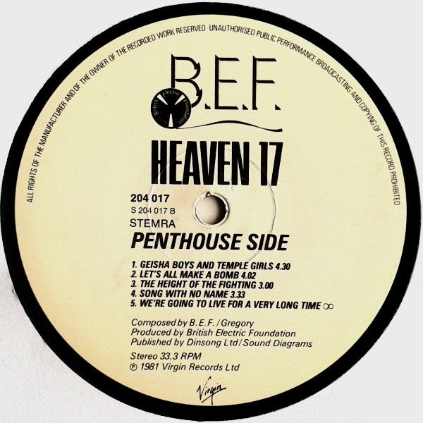 Heaven 17 : Penthouse And Pavement (LP, Album)
