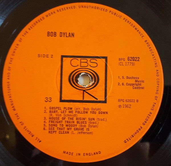 Bob Dylan : Bob Dylan (LP, Album, Mono, RP)