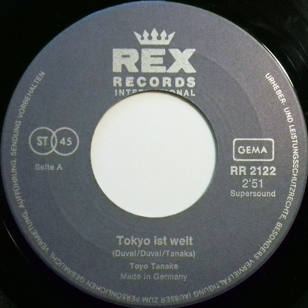 Toyo Tanaka : Tokio Ist Weit / Liebe Ist Wie Ein Sonnentag (7", Single, Blu)