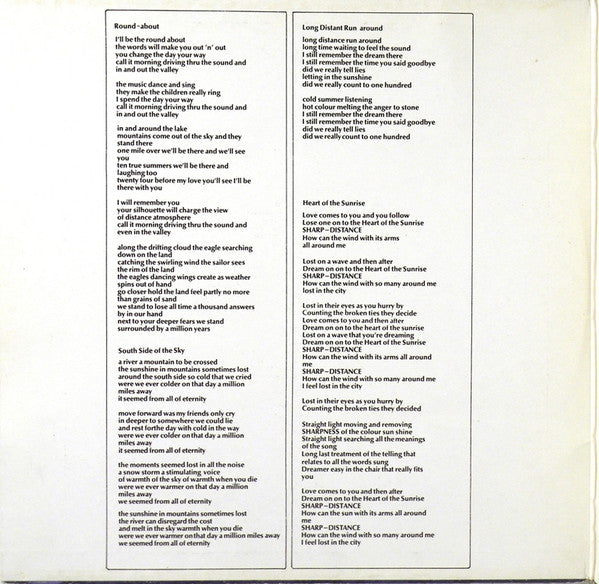 Yes : Fragile (LP, Album, Gat)