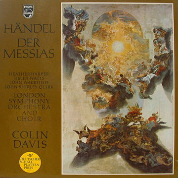 Georg Friedrich Händel - Sir Colin Davis - London Symphony Orchestra - London Symphony Chorus - Heather Harper - Helen Watts - John Wakefield - John Shirley-Quirk : Der Messias (3xLP + Box)