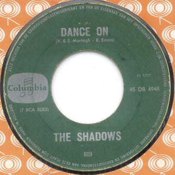 The Shadows : Dance On (7", Single)