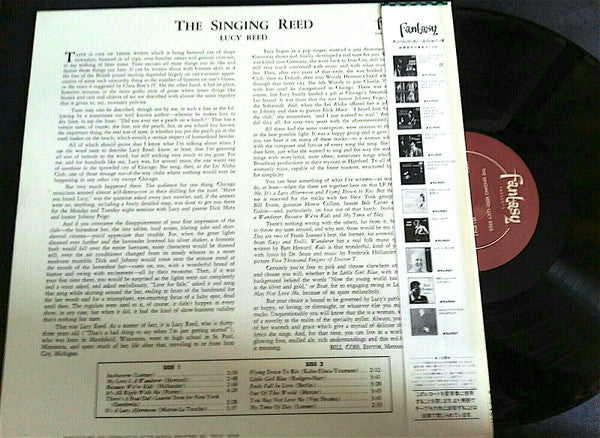 Lucy Reed : The Singing Reed (LP, Album, Mono, RE)