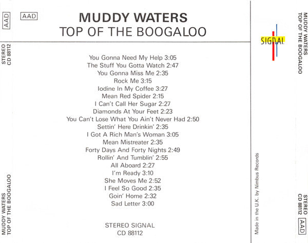 Muddy Waters : Top Of The Boogaloo (CD, Comp)