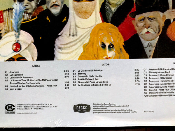 Nino Rota : Fellini's Amarcord (2xLP, Album, RE, RM, Sou)