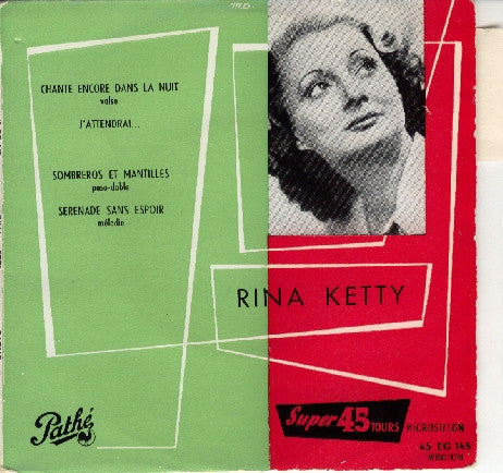 Rina Ketty : Chante Encore Dans La Nuit (Valse) (7", EP)